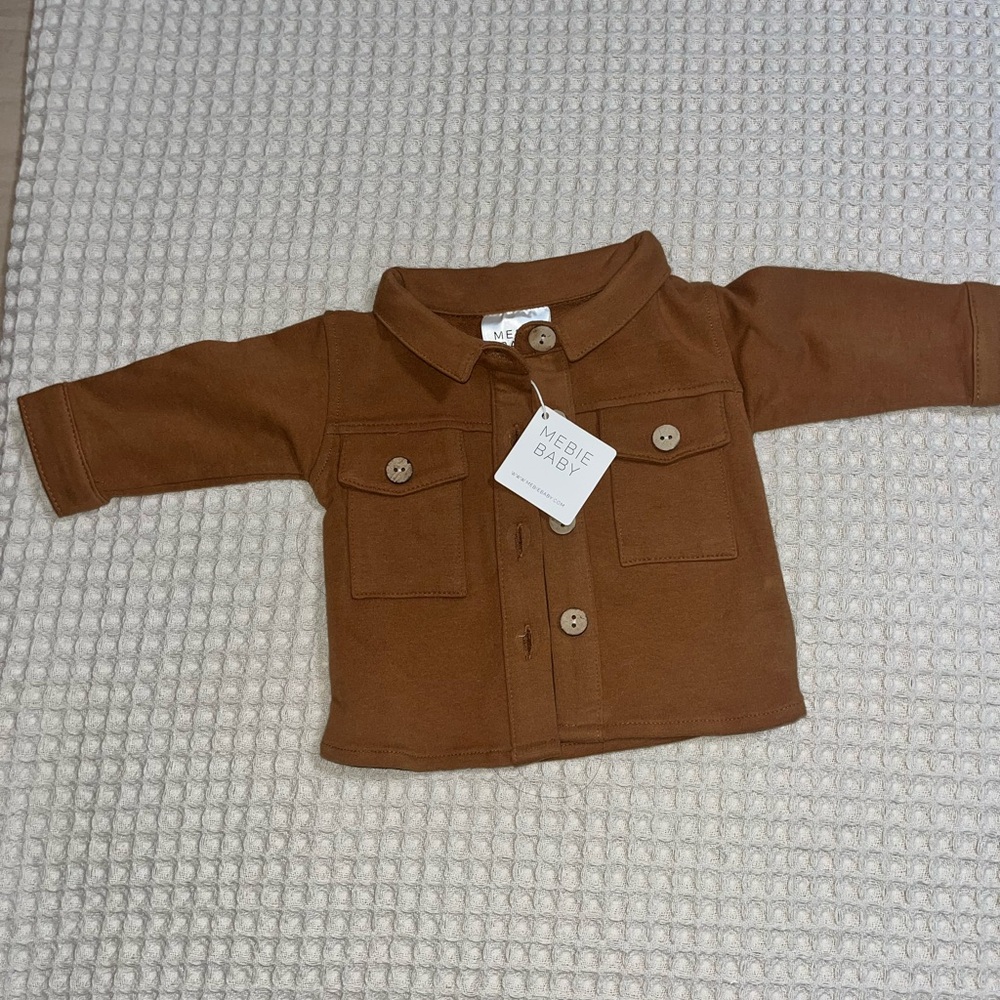 Brown Baby Jacket by Mebie Baby